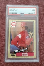 1987 Topps #393 Pete Rose PSA MINT 9! Reds