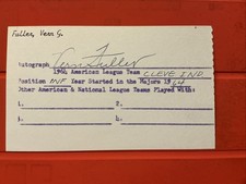 Vern Fuller 🔥🔥🔥🔥MLB: 1964 Cleveland Indians 🔥🔥🔥🔥🔥🔥🔥Autograph 🧢