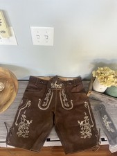lederhosen men leather shorts With Belt Size 48 100 Genuine Leather