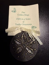 VTG Bronze Ornament 5 IN SERIES TWELVE DAYS OF CHRISTMAS Matthews International