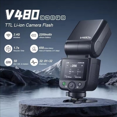 Godox V480 TTL Speedlite Flash Light Fr Sony Canon Nikon Fuji Olympus PK V860III - Picture 5 of 16