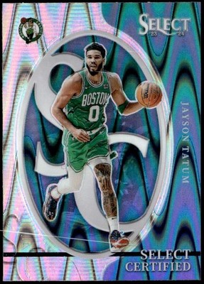 2023-24 Panini Select #6 Jayson Tatum Select Certified Tectonic Prizms E1