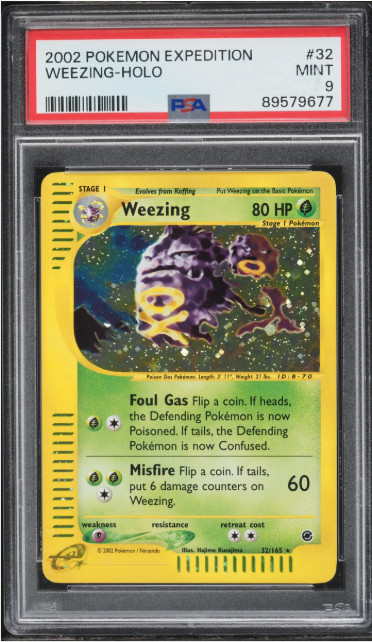 2002 Pokemon Expedition Holo Weezing #32 PSA 9 Mint