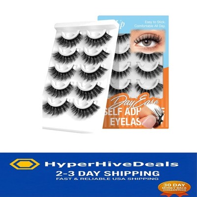 Reusable Self-Adhesive False Lashes - 5 Pairs for Effortless Beauty, !