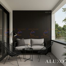 ALUXO® Exterior Wall Panel Composite Cladding Outdoor Black - 150cm 180cm 290cm