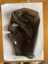 Black Transparent Latex Hood Rubber Mask open eyes mouth for Fetish clubwear US
