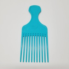 Goody Hair Pick 6.5 Bright Teal Green Blue Croc Texture Plastic Vintage 90s