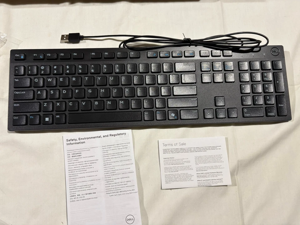 NEW Dell  Wired Keyboard and Mouse Combo USB KB216-BK-US - Image 3 of 4