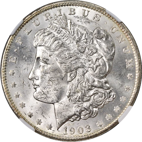 1903-O Morgan Silver Dollar NGC MS62 Key Date Blast White Strong Strike