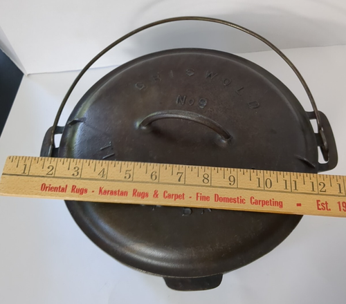 Antique Griswold No. 9 Cast Iron Tite-Top Dutch Oven 834 With Lid A2552 Cooking - 第 5/16 張圖片