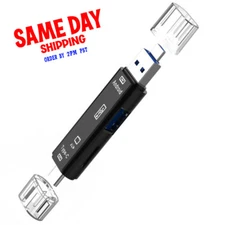 5 in 1 USB 2.0 Type C / USB / Micro USB SD TF Memory Card Reader OTG Adapter USA
