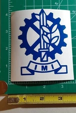 IMI Firearms Logo Sticker Die Cut Transfer Vinyl Israel Military Industries UZI