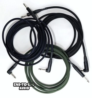 END TO END AUDIO Mogami W3082 Unbalanced Speaker Cable | 14AWG, Neutrik 1/4" Plugs Braided Sleeve