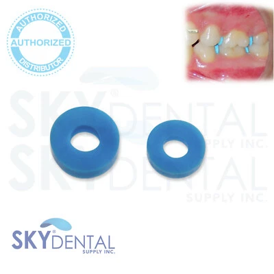 SKY CHOICE 1000x Dental Ortho Elastic Single Separators Orthodontic Blue