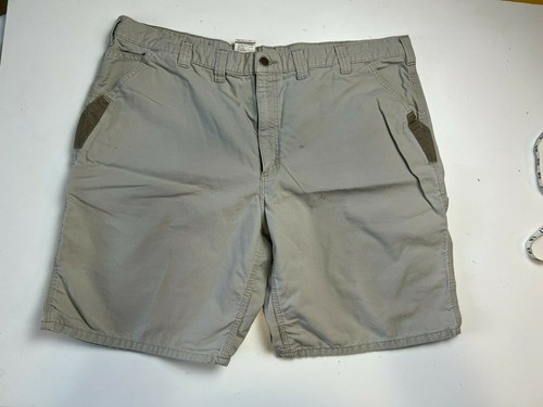 Mens Carhartt Canvas Work Shorts Gray 