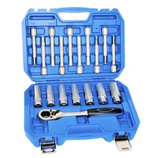 Stoßdämpfer Federbein Domlager Werkzeug Steckschlüssel Set für BMW VW MB blau
