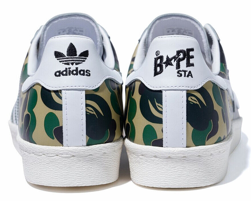 Bape x Adidas Superstar 80s Bape ABC Camo Green GZ8981 Size 7.5-11 NWT