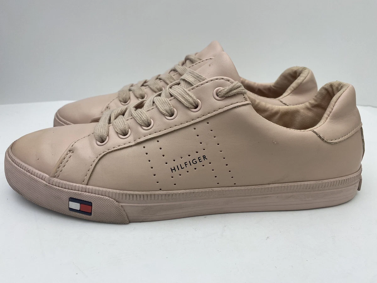 Tommy Hilfiger Luster Lace Up Sneakers Womens Sz 9M Pale Pink eBay