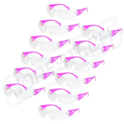 JORESTECH TM Jorestech Petite Women's Safety Glasses | Pink Temple | Clear Lens