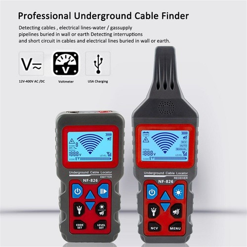 USB LCD NF-826 Underground Cable Tester Locator Wire Tracker Detection Wall - Picture 3 of 20