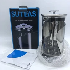 SUTEAS French press coffee tea makers 1000ML 34oz Japan FP1000-FBA Open Box.