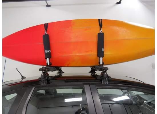 INNO INA455 Kayak Roof Rack - 2 Kayak Carrier Black/Silver like Yakima Thule