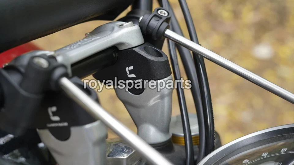 Fit For Triumph Scrambler 400X Premium Pull-Back (Offset) Handlebar Risers Foto 2 de 2