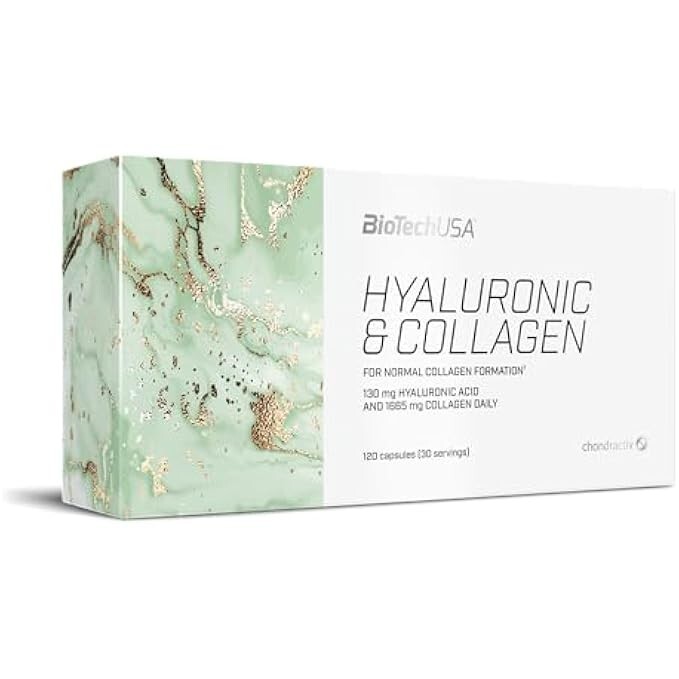 BioTechUSA Hyaluronic & Collagen 120 Capsule - Integratore Anti-age