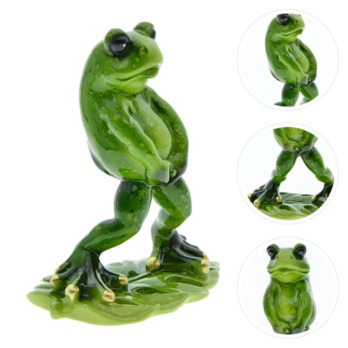 Resin Funny Peeing Frog Decorative Ornaments Garden Statue Figure Decoration - Picture 4 of 13