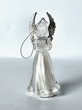 Acrylic Color Changing LED Angel Christmas Ornament 4.5" Tall