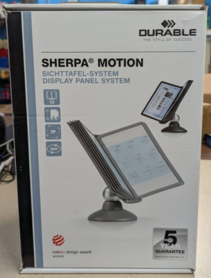 DURABLE Motion Reference System, 10 Double-Sided Panels, Letter-Size, Black