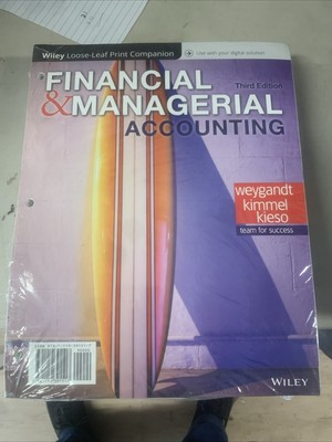 Financial and Managerial Accounting - Loose Leaf, by Weygandt Jerry J.; - New h