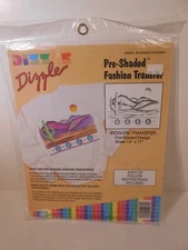 Vintage DIZZLE Pre Shaded Fashion Transfer Southwest Landscape Aztec Fabric NOS