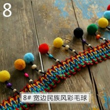 UK Pom Bead Tassel Curtain Fringe Bobble Trimming Braid Ribbon Cushion Sew