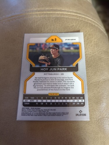 2022 Panini Prizm Hoy Jun Park #3 Rookie RC Purple Prizm - Pittsburgh Pirates - Picture 2 of 2