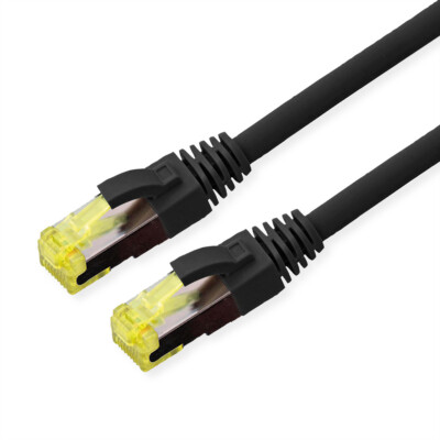 Outdoor Patchkabel Kat.6A (Class EA) S/FTP (PiMF), Litzendraht, LSOH, schwarz
