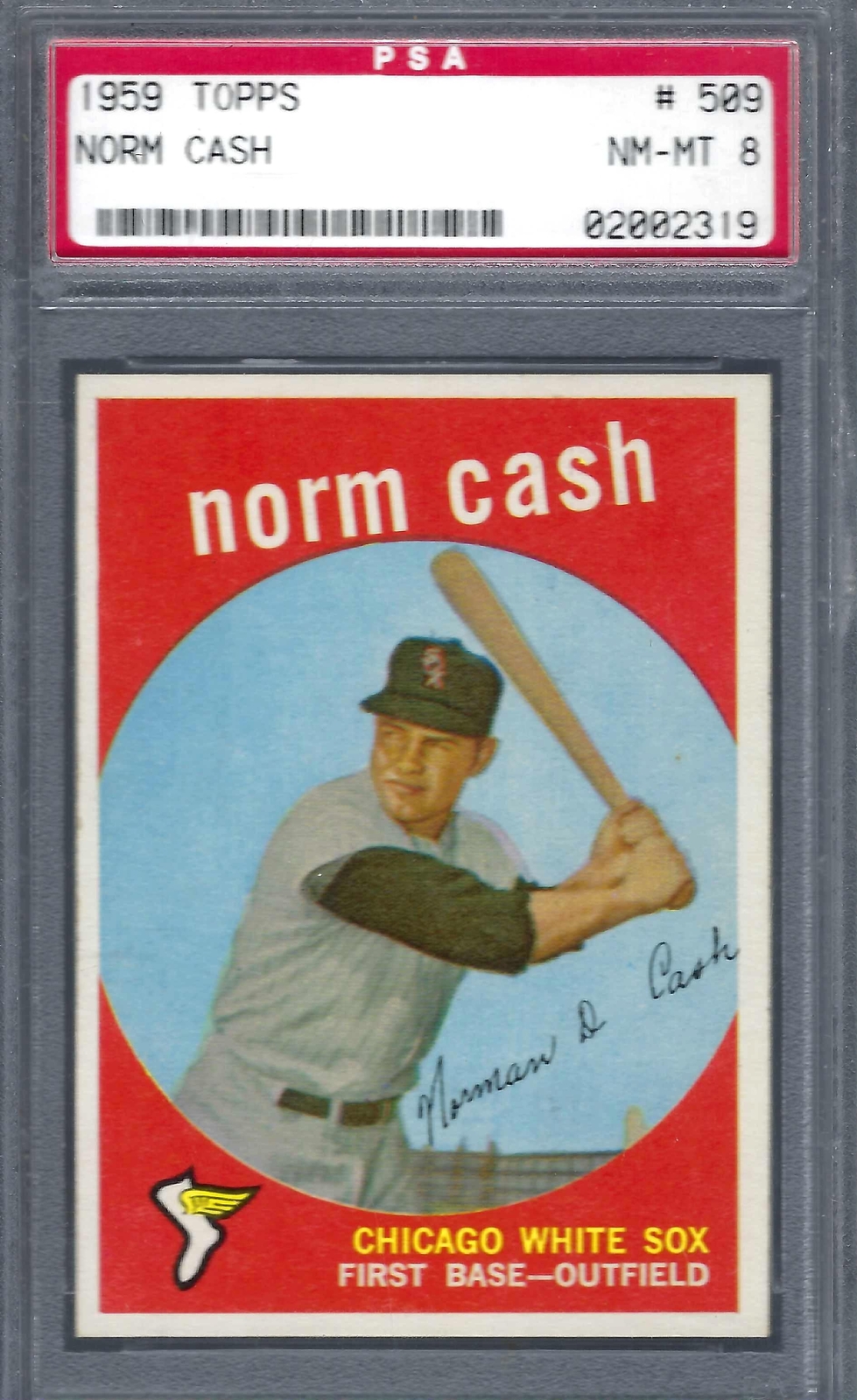 1959 Topps #509 PSA 8 Norm Cash Tigers 509