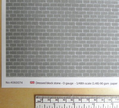 PAPIER DE PAVAGE pour routes pavées - Calibre O - Échelle 1:48 PAPIER DE PAVAGE pour routes pavées - Calibre O - Échelle 1:48