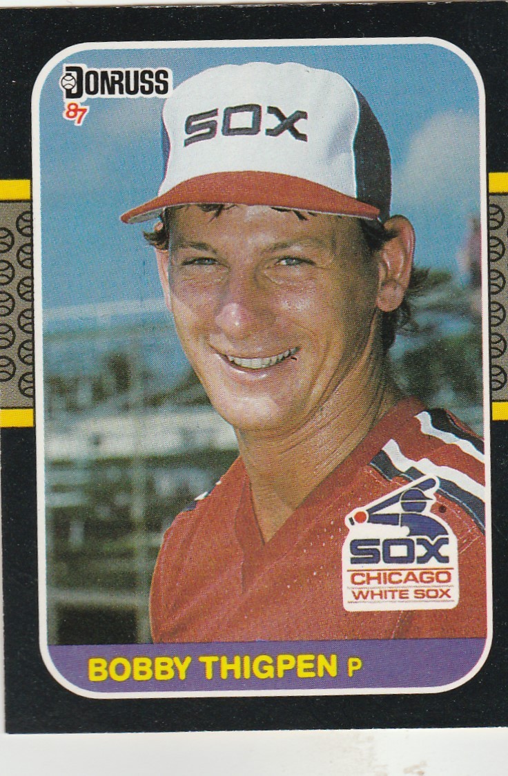 FREE SHIPPING-MINT-1987 Donruss Chicago White Sox  #370 Bobby Thigpen ROOKIE