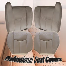Both Driver & Passenger Seat Cover Tan For 2003-2006 Chevy Silverado NO Armrest