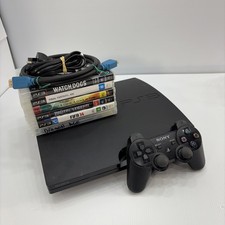 SONY PLAYSTATION 3 PS3 SLIM 250GB CONSOLE + 6 GAMES