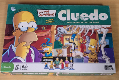 Simpsons Clue 3. Edition Sammlerstück Miniaturen Brettspiel komplett Cluedo
