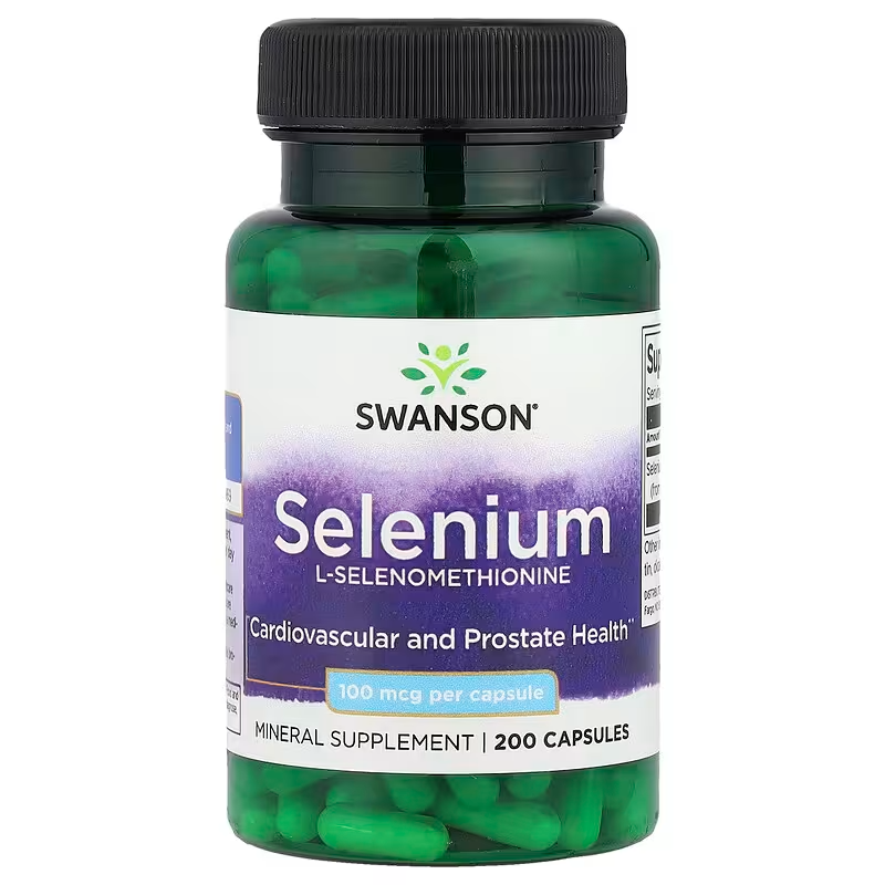 Swanson Selenium 100mcg 200 Capsules | Antioxidant & Immune Support