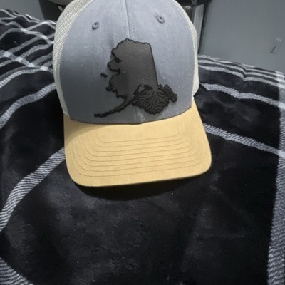 Richardson Alaska Snapback Trucker Hat Adjustable Breathable Gray Beige Outdoor