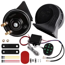 12V 130dB Musical Car Horn with 8 Sounds Waterproof for Cars Trucks Motorcycles