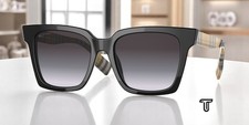 BURBERRY BE4335 39298G Black Grey Gradient 53 mm Women's Sunglasses