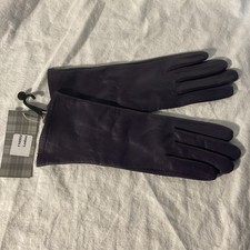 Purple Leather Ladies Gloves- Small- New with Tags
