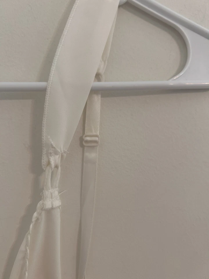 Vestido sin mangas vintage Vanity Fair para mujer 38 blanco de encaje camisón sin mangas Foto 4 de 4