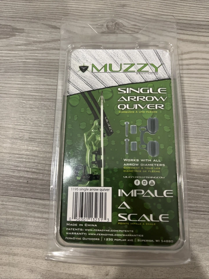 Aljava de flecha única Muzzy Bowfishing (1195), preta - Imagem 3 de 3