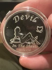 Angel in the Streets Devil in the Sheets 999 Silver 1 oz Adult Round  in capsul